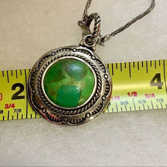 BARSE Green Turquoise Sterling Silver Necklace - Picture 3 of 14
